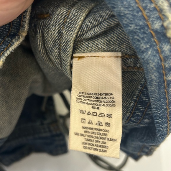 Free People Laceup Button Down Blue Jean Denim Vest, Women’s Large - Picture 8 of 11